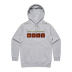 Self Proclaimed Genius - Womens Hoodie Grey Marle Womens Hoodie Printed In Australia Science