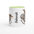 Personalise - Sloth, Don't Knock Lazy Until You Try It - White 11oz Ceramic Mug Personalised Mug animal customise Funny Globally Fulfilled personalise
