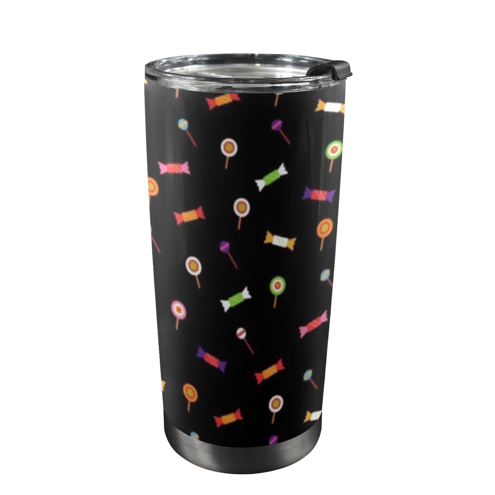 Candy - 20oz Mobile Tumbler with Lid (Black Lock) One Size 20oz Travel Mug Food Printed Offshore
