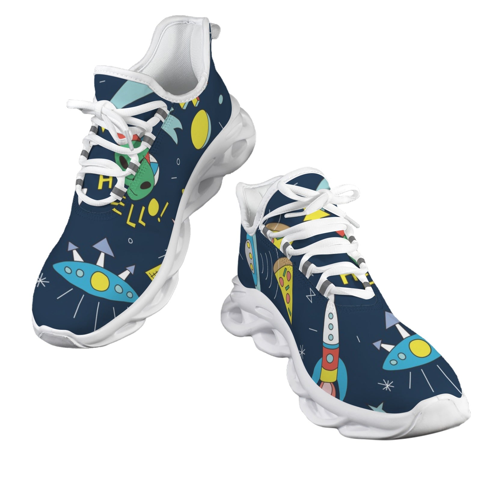 Alien Hello Men's Twisted Sole Sneakers