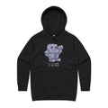 I Rock Women's AS Colour Hoodie Black Womens Hoodie Music Printed In Australia