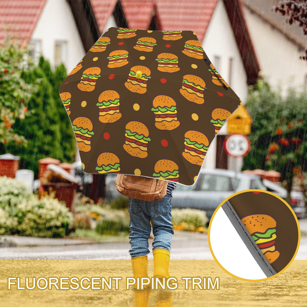 Burgers Kids Safe Round Corner Umbrella Kids Safe Round Corner Umbrella Food Printed Offshore