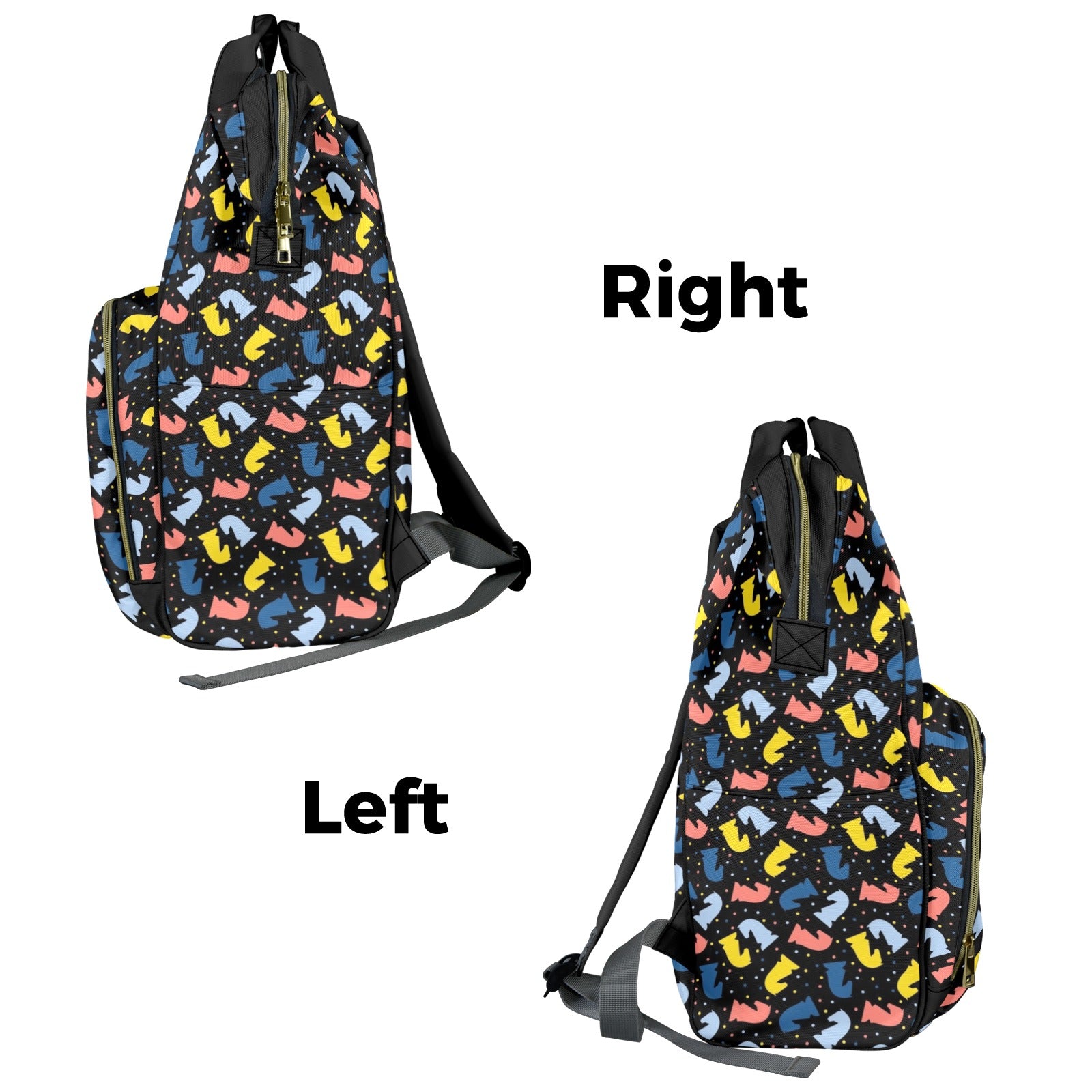 Colourful Chess Multi-Function Backpack, Nappy / Diaper Bag Multi-function Backpack, Nappy / Diaper Bag Chess Games Printed Offshore