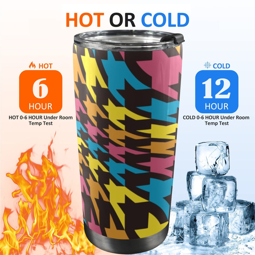 Crazy Geometric - 20oz Mobile Tumbler with Lid (Black Lock) 20oz Travel Mug Printed Offshore