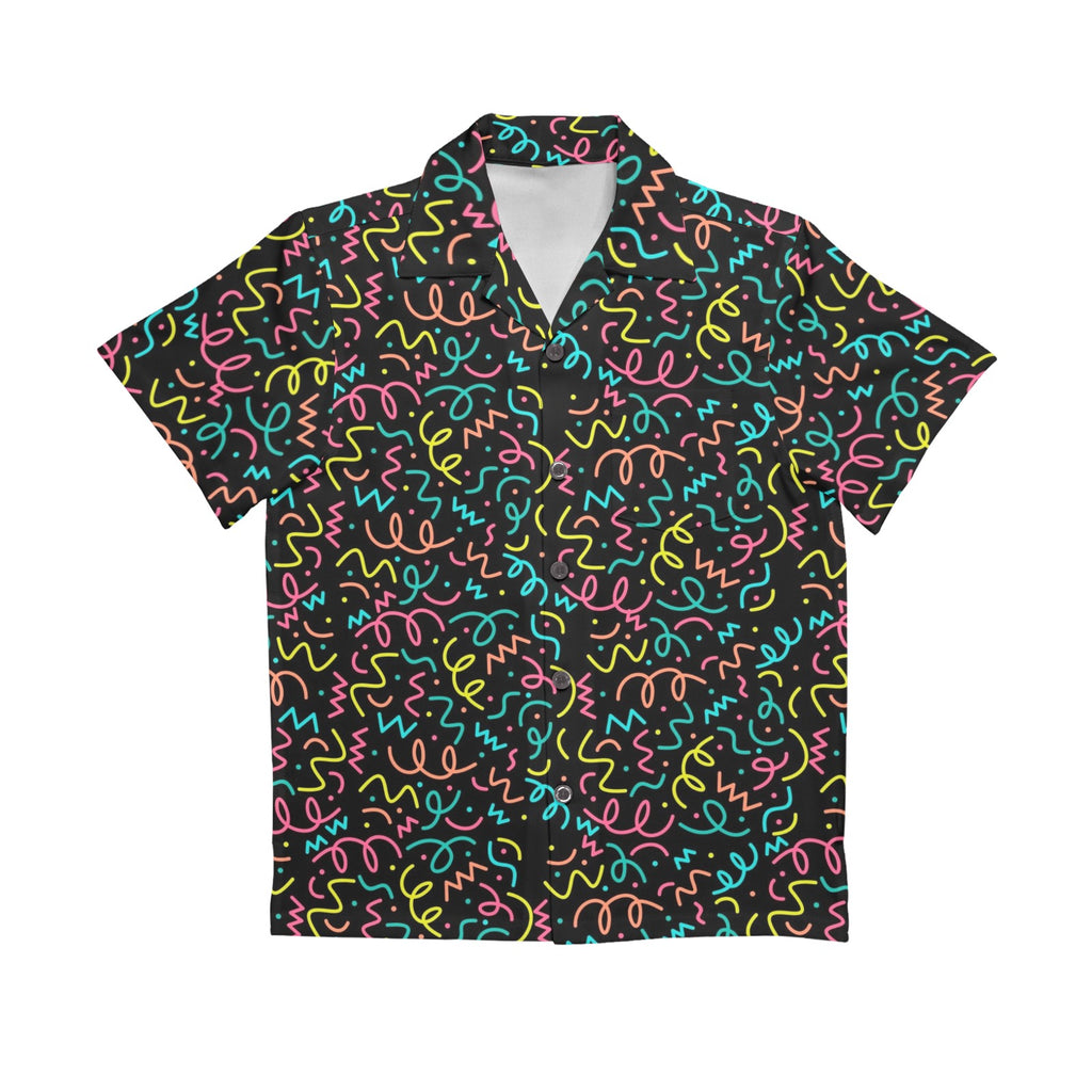 Squiggle Time Senior Kids Hawaiian Shirt Senior Kids Hawaiian Shirt 8-15 Printed Offshore