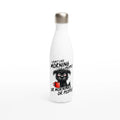 I Don't Like Morning People, Dog White 17oz Stainless Steel Water Bottle Default Title White Water Bottle animal Globally Fulfilled