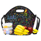 Math Scribbles - Neoprene Lunch Bag Neoprene Lunch Bag Printed Offshore