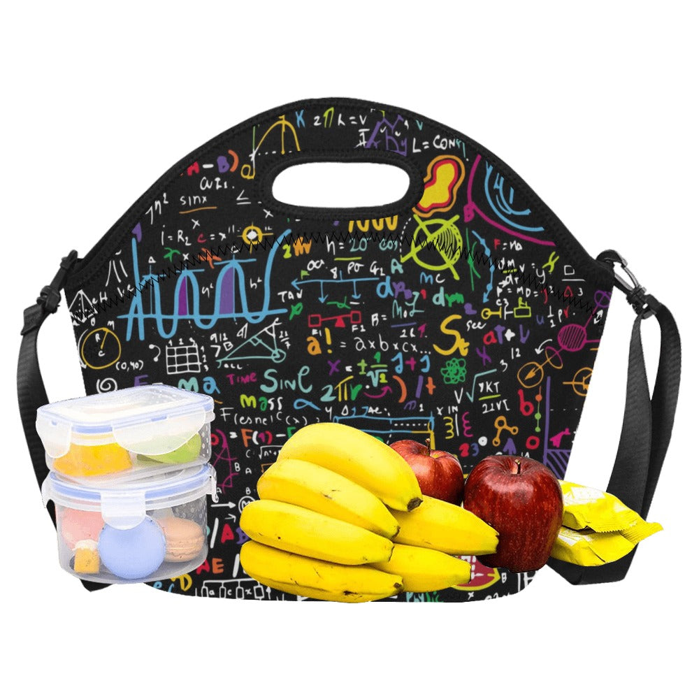 Math Scribbles - Neoprene Lunch Bag Neoprene Lunch Bag Printed Offshore