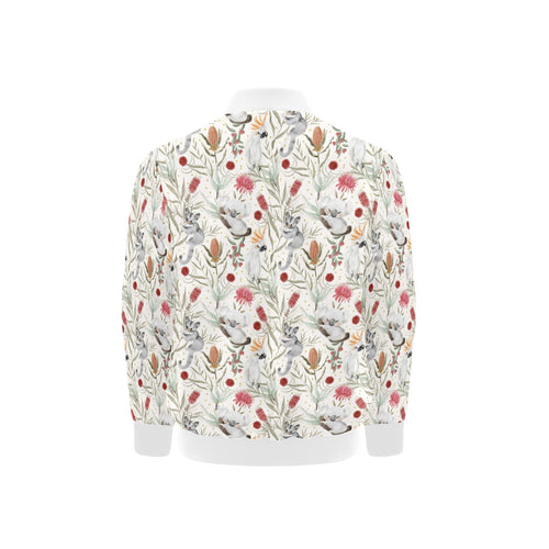 Australian Plants And Animals Kids Bomber Jacket Kids Bomber Jacket animal Australia Printed Offshore