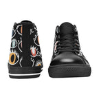 Eyes On Black  Kids High Top Canvas Shoes