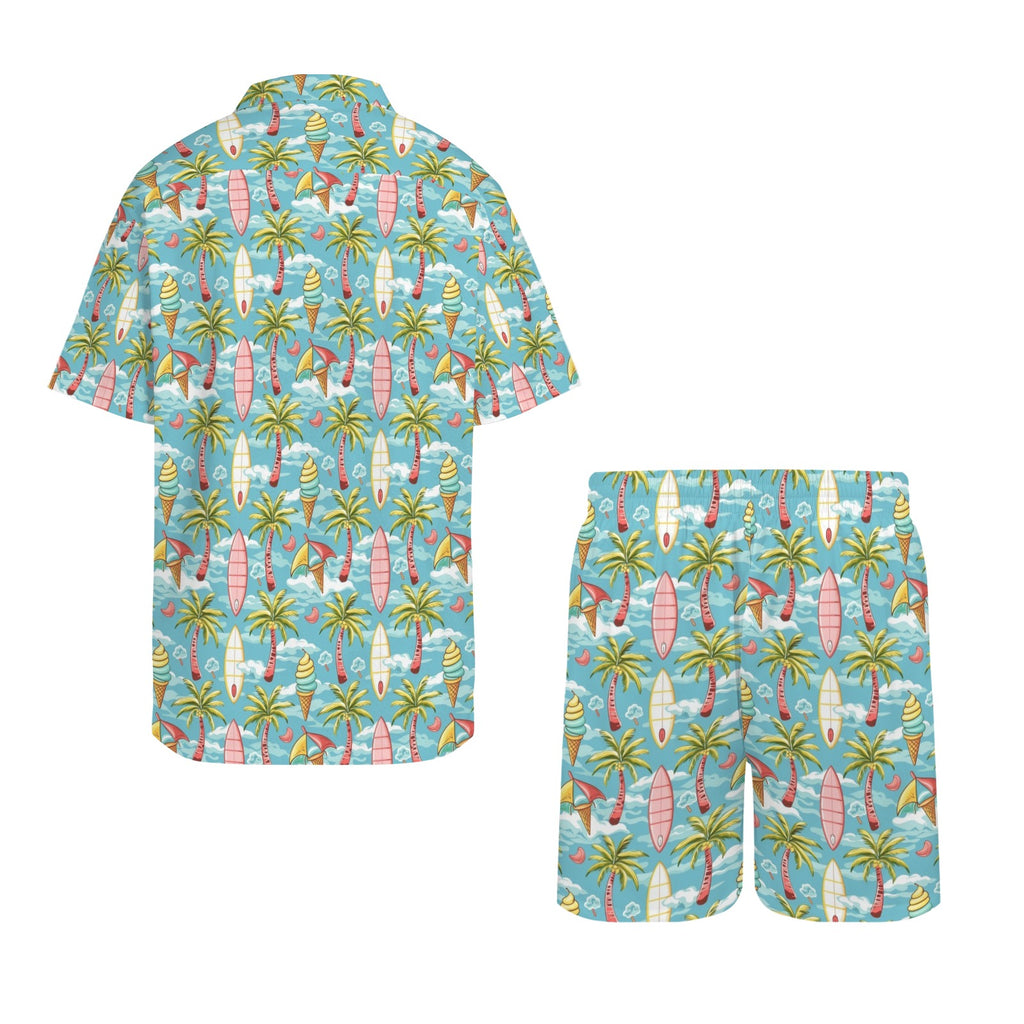 Summer Surf Men's Hawaiian Shirt & Shorts Set Men's Hawaiian Shirt & Shorts Set Printed Offshore Surf