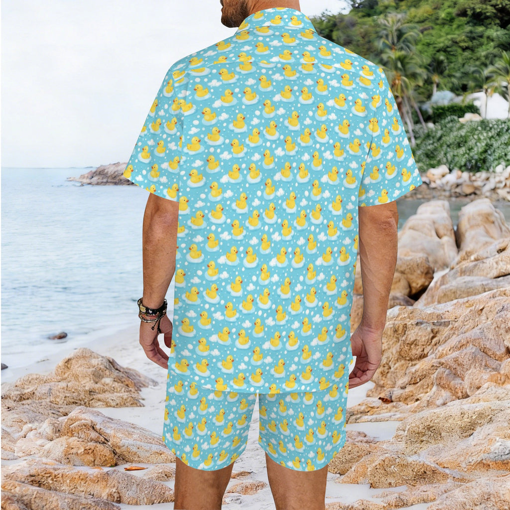 Rubber Ducks Men's Hawaiian Shirt & Shorts Set
