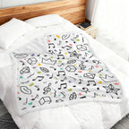 Music Time - Double-Layer Fleece Blanket 51"x59"