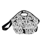 Black And White Dogs - Neoprene Lunch Bag Neoprene Lunch Bag Printed Offshore