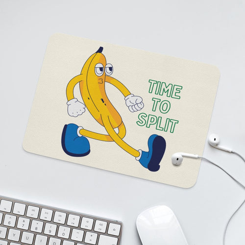 Banana, Time To Split Leather Mouse Pad Leather Mouse Pad Food Printed Offshore