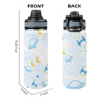 Spaceships And UFO's - Insulated Water Bottle with Dual-Use Lid (18oz) Insulated Water Bottle with Dual-Use Lid (18oz) Printed Offshore Space