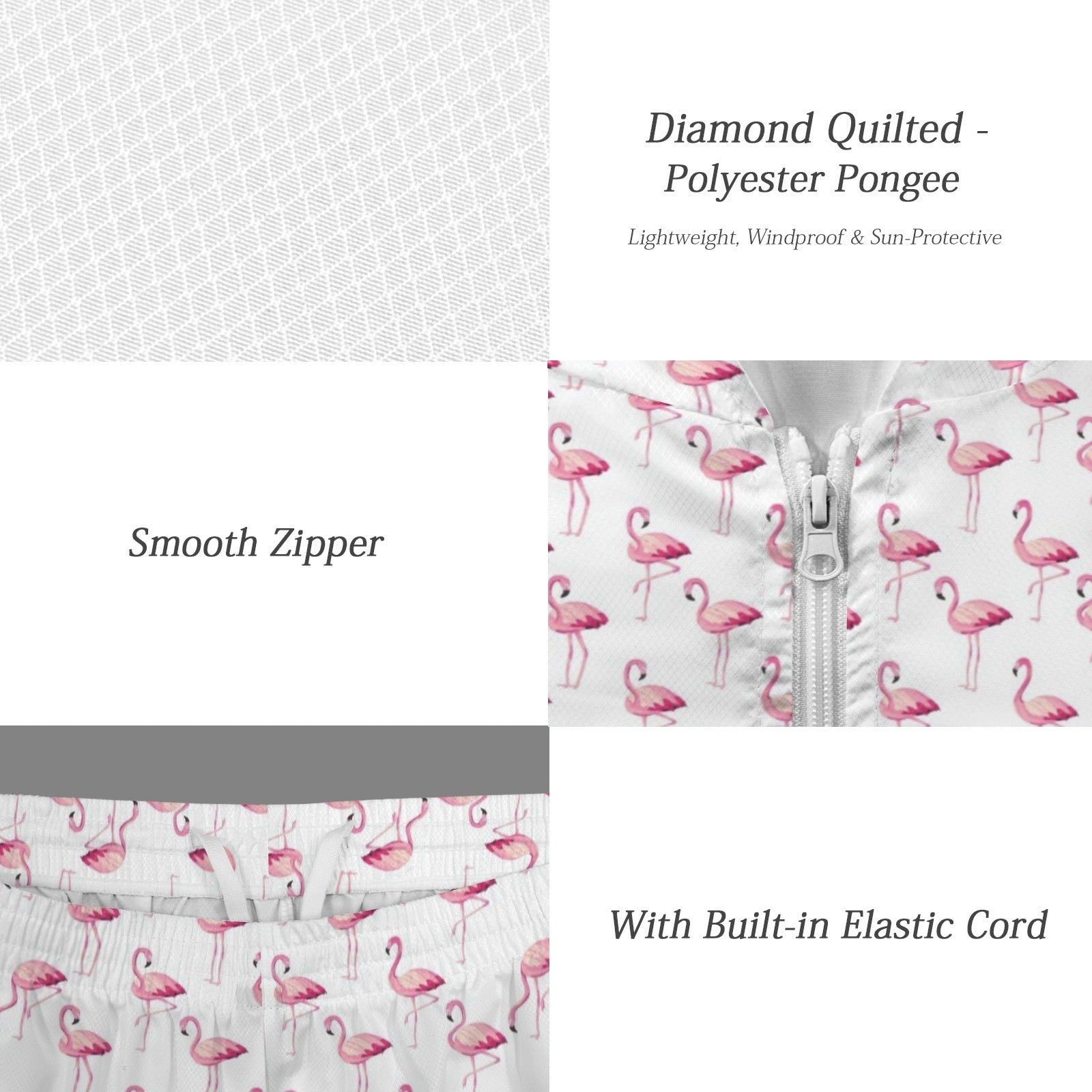 Flamingos Men's Lightweight Sun Hoodie & Shorts Set Men's Lightweight Sun Hoodie & Shorts animal Printed Offshore