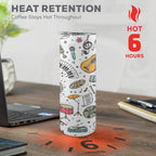 Musical Celebration 20oz Tall Skinny Tumbler with Lid and Straw