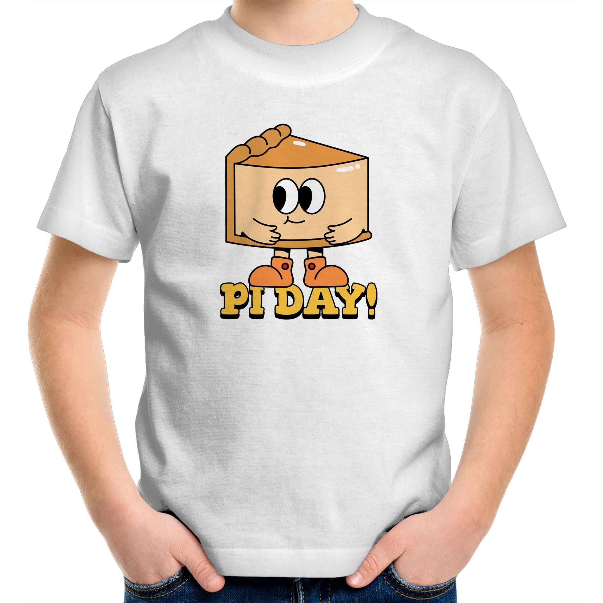 Pi Day - Kids Youth T-Shirt White Kids Youth T-shirt Maths Printed In Australia