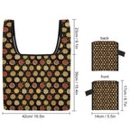 Round Pizzas On Black Foldable Shopping Bag