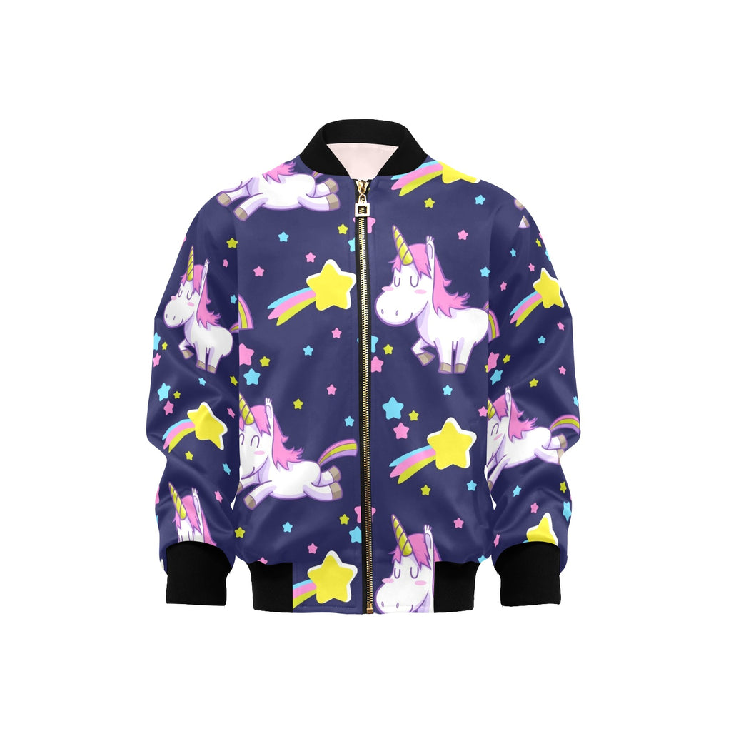 Rainbow Unicorn Kids Bomber Jacket XL Kids Bomber Jacket animal Printed Offshore
