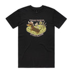 Dachshund, I've Got Friends In Low Places Men's AS Colour T-shirt Black Mens T-shirt animal Printed In Australia