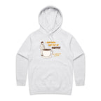 I Just Need One Cup Of Coffee - Womens Hoodie White Marle Womens Hoodie Coffee Printed In Australia