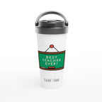 Personalise - Best Teacher Ever, Blackboard - White 15oz Stainless Steel Travel Mug Default Title Personalised Travel Mug Globally Fulfilled Teacher