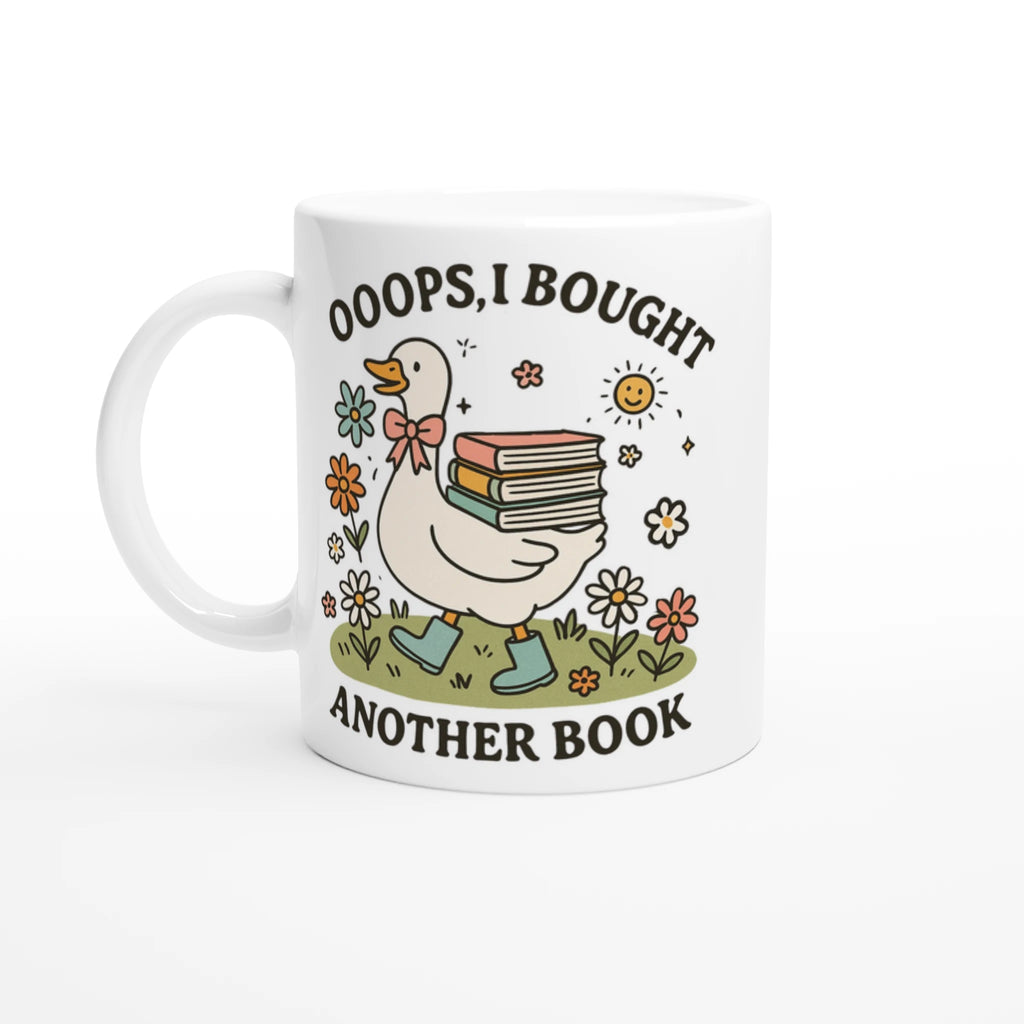 Oops, I Bought Another Book - White 11oz Ceramic Mug Default Title White 11oz Mug animal Globally Fulfilled Reading