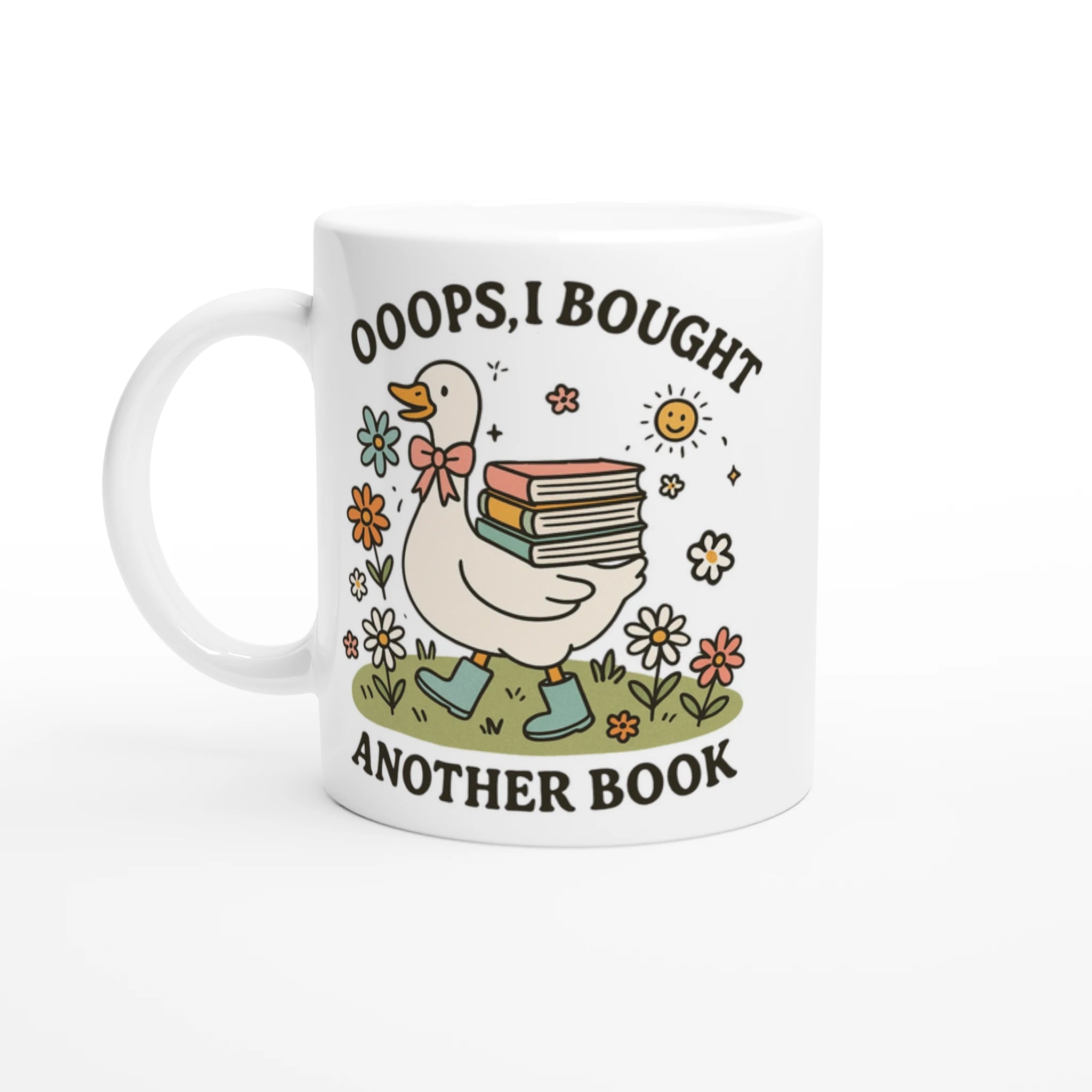 Oops, I Bought Another Book - White 11oz Ceramic Mug Default Title White 11oz Mug animal Globally Fulfilled Reading