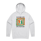 All We Need Is Love - Mens Hoodie White Marle Mens Hoodie Love Printed In Australia