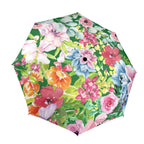 Bright Floral - Semi-Automatic Foldable Umbrella (Model U12) One Size Semi-Automatic Foldable Umbrella (U12)