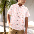 Pink Cats Junior Kids Hawaiian Shirt