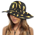 Lightning Bolts Wide Brim Bucket Hat Wide Brim Bucket Hat comic Printed Offshore