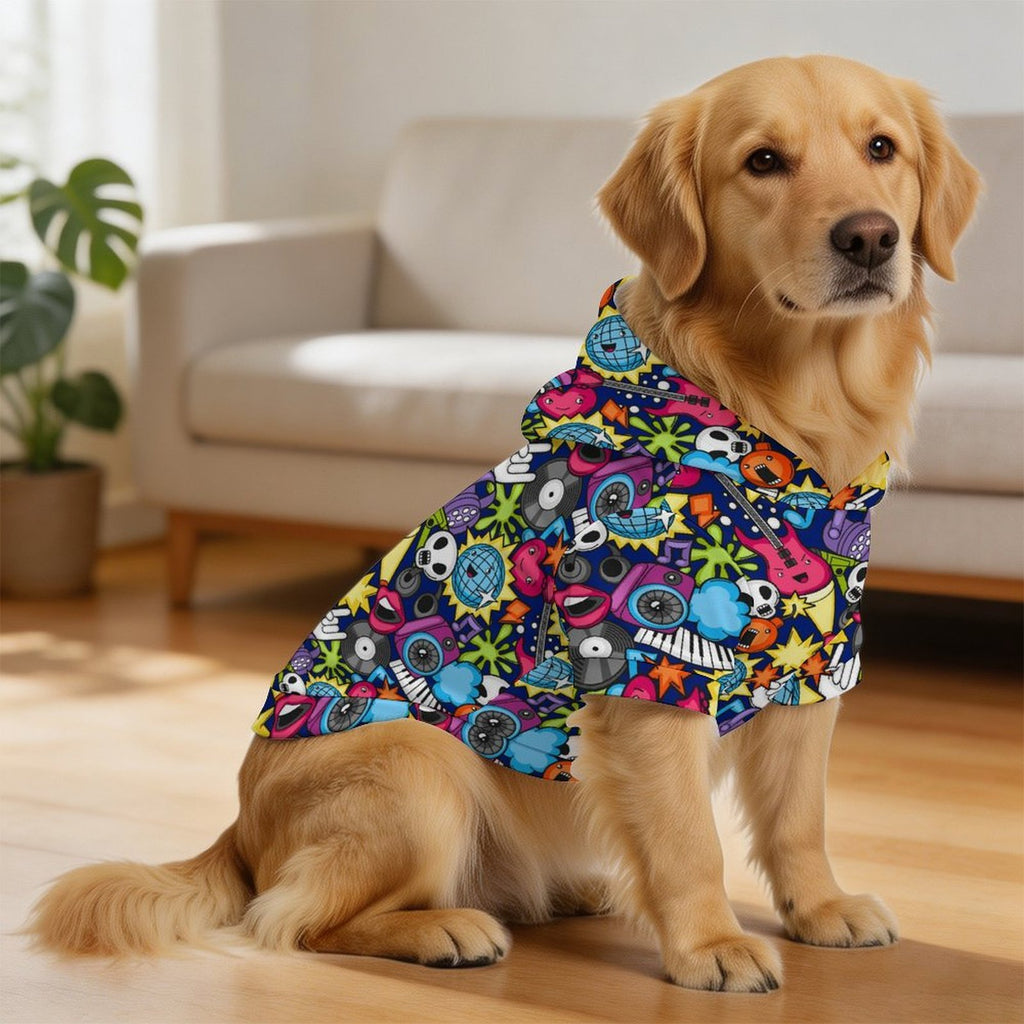 Sticker Music Pet Hoodie (Large Size)