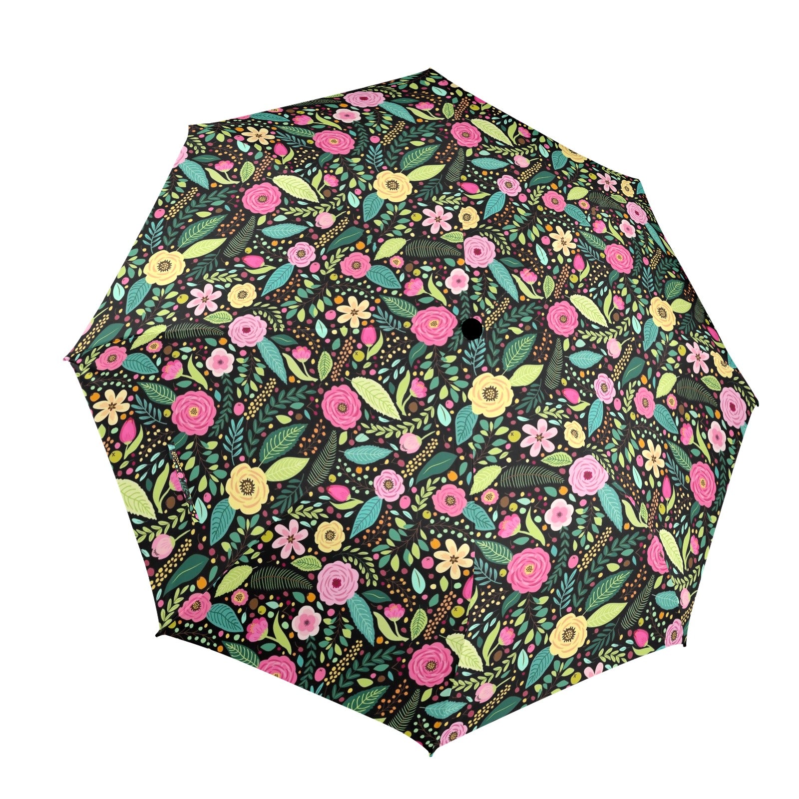 Bright Floral And Leaves Umbrella