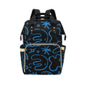Blue Squiggle - Multi-Function Backpack, Nappy / Diaper Bag