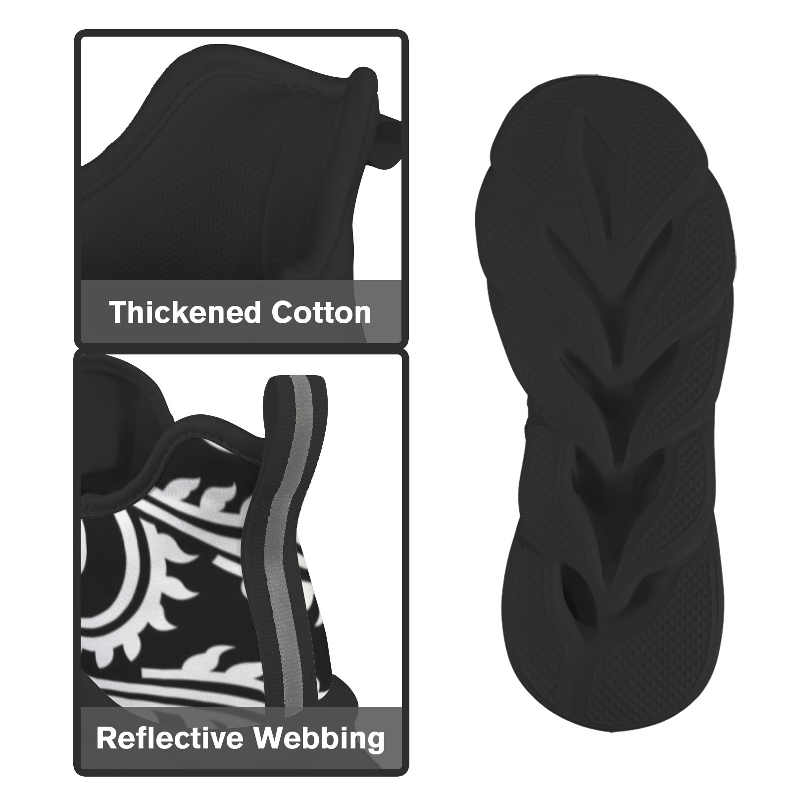 Black And White Swirl Women's Twisted Sole Sneakers