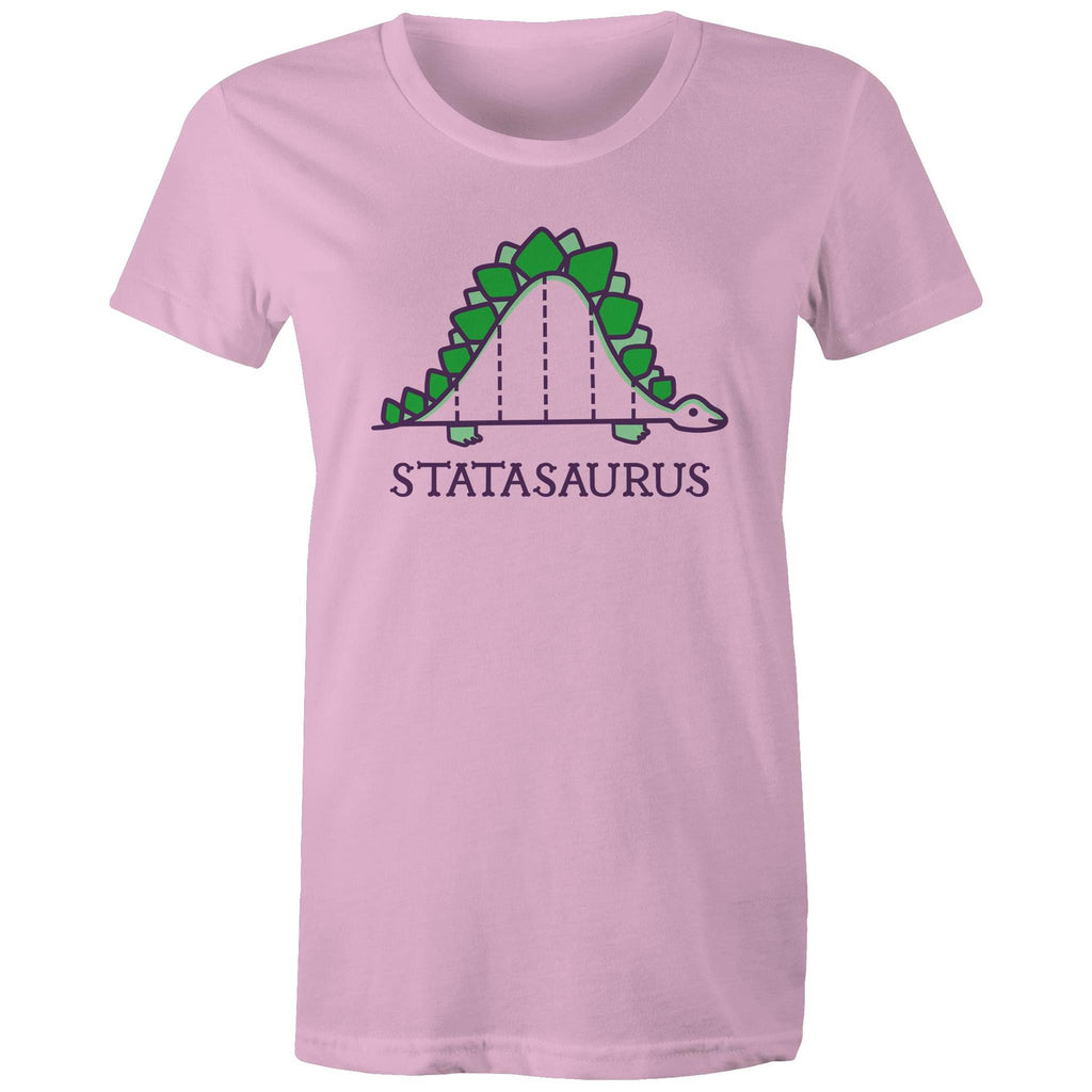 Statasaurus, Maths Women's AS Colour T-shirt Pink Womens T-shirt Maths Printed In Australia