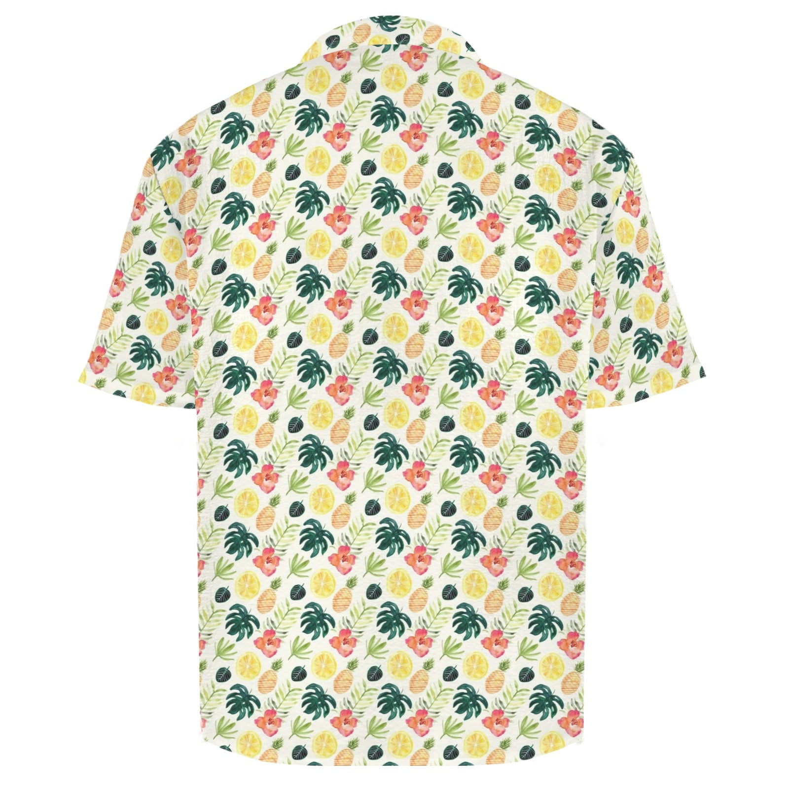 Pineapple Tropical Men's Crinkle Hawaiian Shirt