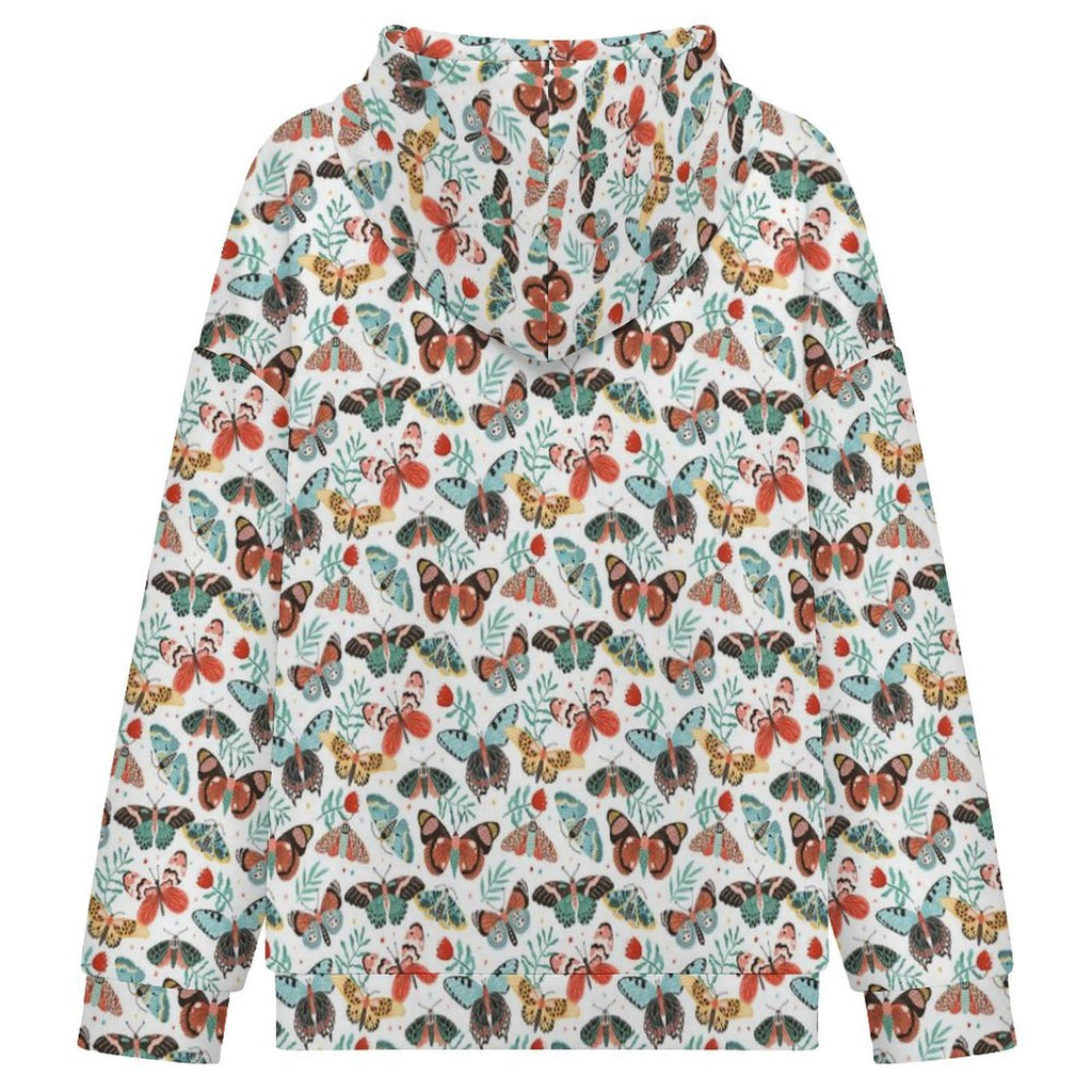 Pretty Moths And Butterflies Women's Full-Zip Hoodie
