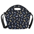Chess Pattern - Neoprene Lunch Bag/Large (Model 1669) Neoprene Lunch Bag Chess Games Printed Offshore