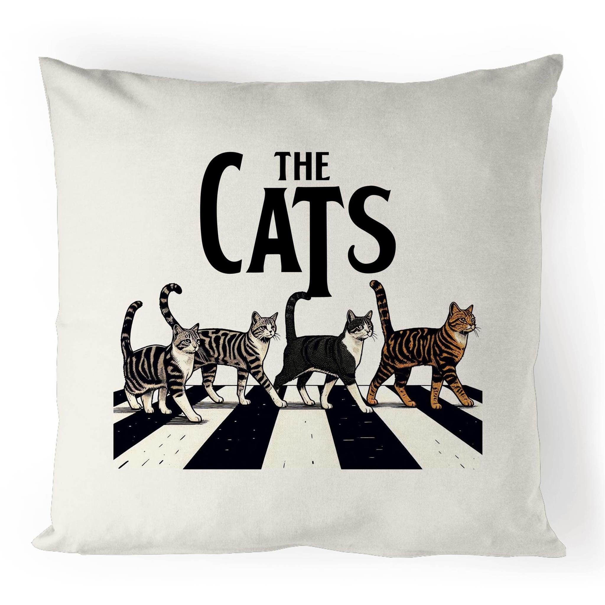 The Cats - 100% Linen Cushion Cover Default Title Linen Cushion Covers animal Music Printed In Australia