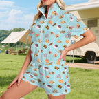 Classic Aussie Food Icons Women's Windbreaker Short Set