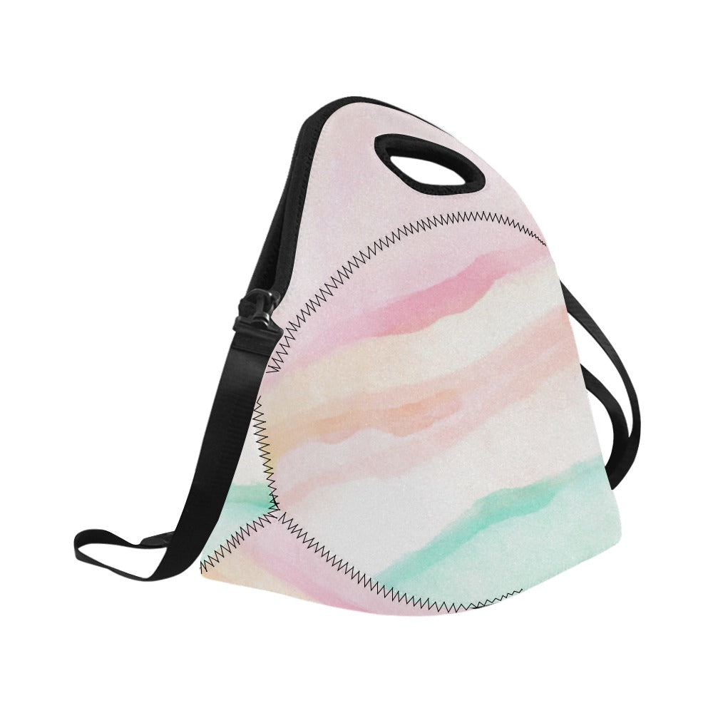 Pastel Stripes - Neoprene Lunch Bag Neoprene Lunch Bag Printed Offshore