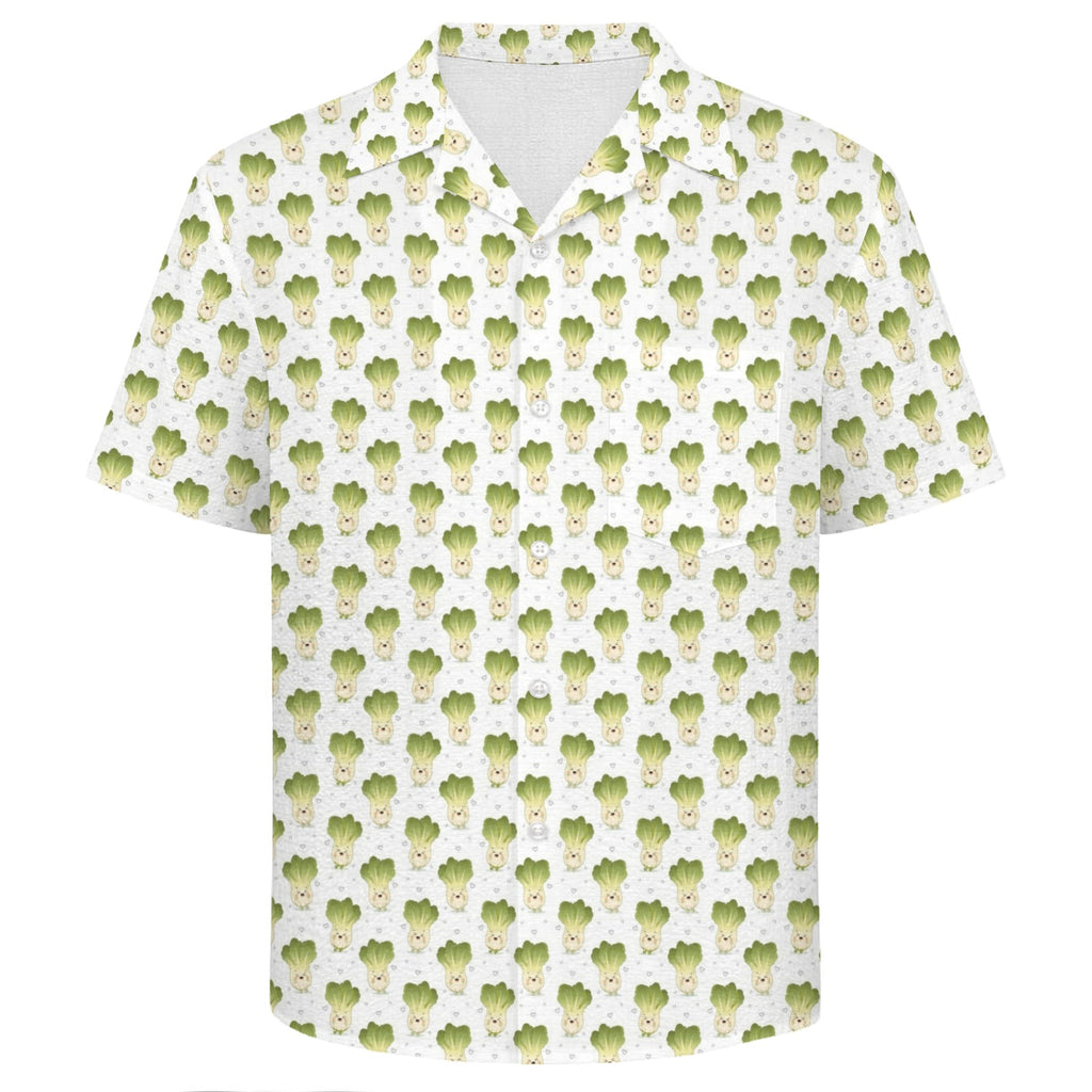 Happy Bok Choy Men's Crinkle Hawaiian Shirt