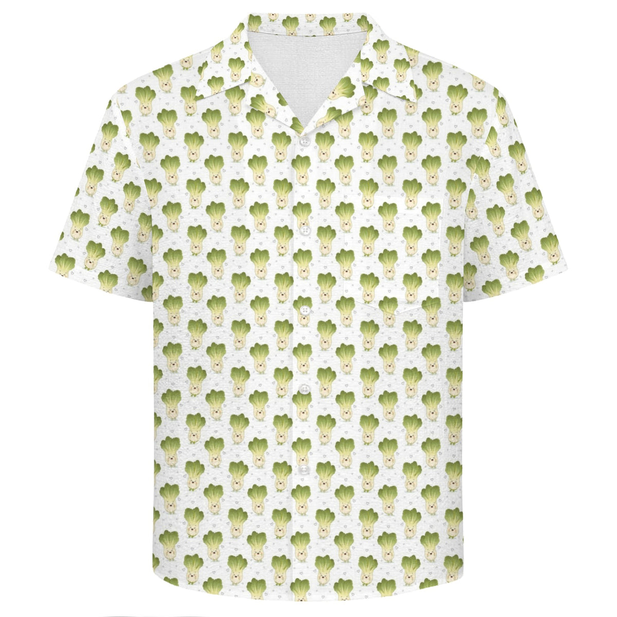 Happy Bok Choy Men's Crinkle Hawaiian Shirt