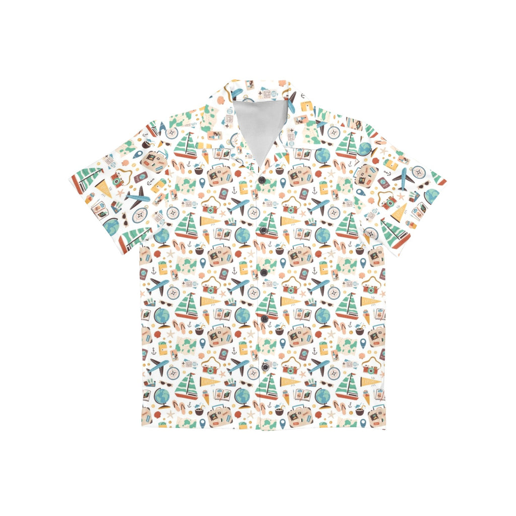 Travel And Explore Junior Kids Hawaiian Shirt
