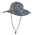 Space Arcade Wide Brim Bucket Hat Wide Brim Bucket Hat Games Printed Offshore Retro
