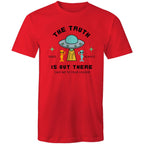 The Truth Is Out There, UFO - Mens T-shirt Red Mens T-shirt Printed In Australia Sci Fi
